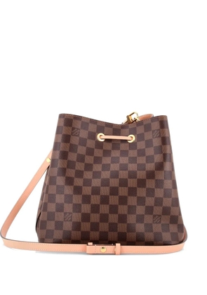 Louis Vuitton Pre-Owned NeoNoe Handbag Damier with Leather MM bucket bag - Brown
