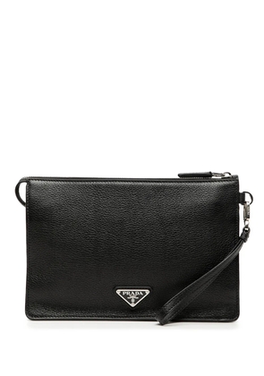 Prada Pre-Owned 2013-2025 Vitello Daino Wristlet clutch bag - Black