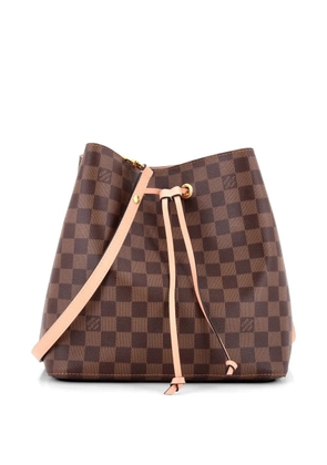 Louis Vuitton Pre-Owned NeoNoe Handbag Damier with Leather MM bucket bag - Brown
