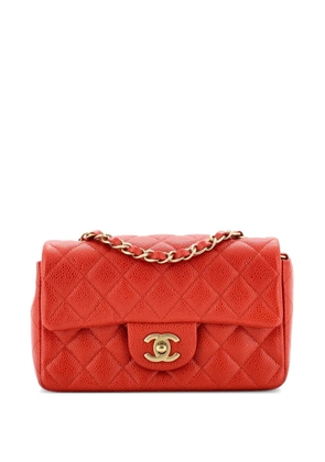 CHANEL Pre-Owned Classic Single Flap Bag Quilted Caviar Mini crossbody bag - Red
