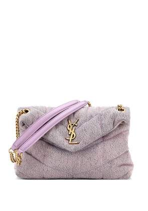 Saint Laurent Pre-Owned Loulou Puffer Quilted Jersey Small shoulder bag - Pink