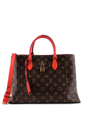 Louis Vuitton Pre-Owned Flower Monogram Canvas with Leather tote bag - Brown
