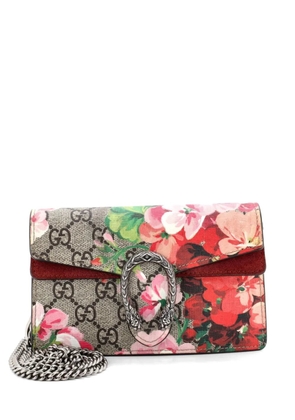 Gucci Pre-Owned Dionysus Bag Blooms Print GG Coated Canvas Super Mini crossbody bag - Brown