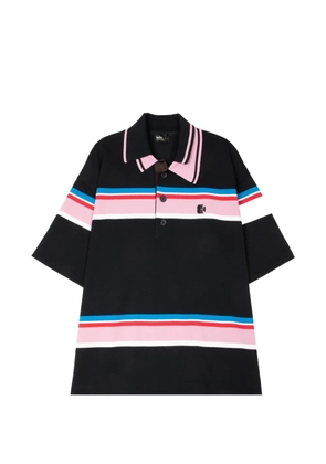 Kolor striped polo shirt - Black