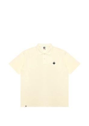 AAPE BY *A BATHING APE® logo-patch polo shirt - Neutrals