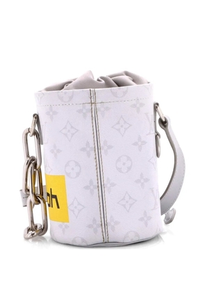 Louis Vuitton Pre-Owned Chalk Nano Bag Limited Edition Logo Story Monogram Canvas bucket bag - Grey