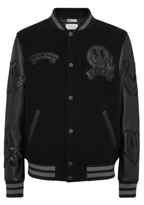 Philipp Plein College varsity jacket - Black