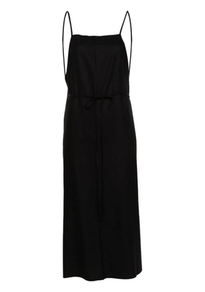 Baserange Yumi Apron silk midi dress - Black