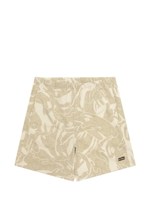 AAPE BY *A BATHING APE® camouflage logo shorts - Neutrals