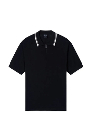Armani Exchange cotton polo shirt - Black