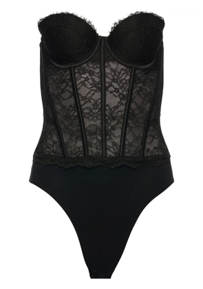 Retrofete Otto strapless lace bodysuit - Black