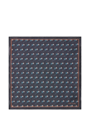 Paul Smith floral-patterned pocket square - Black