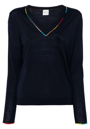 Paul Smith V-neck merino-wool jumper - Blue