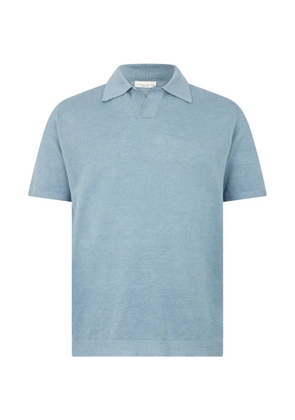 Roberto Collina collared knitted T-shirt - Blue