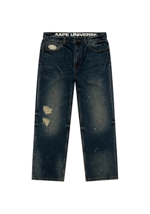 AAPE BY *A BATHING APE® distressed trousers - Blue