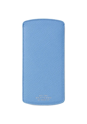 Smythson Panama optical glasses case - Blue