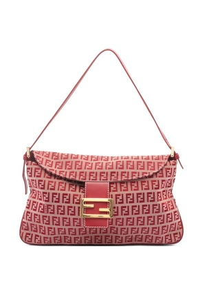 Fendi Pre-Owned 2000s Zucchino logo canvas shoulder bag - Red