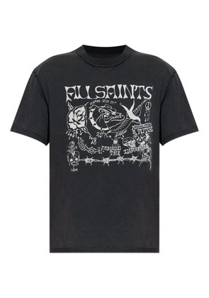 AllSaints chingford graphic t-shirt - Black
