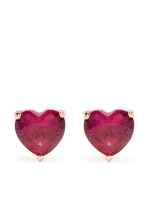 Kate Spade crystal heart-stud earrings - Gold