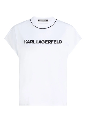 Karl Lagerfeld logo piping t-shirt - White