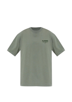 AllSaints Xander flocked-logo T-shirt - Green