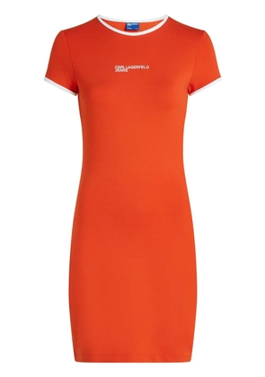 Karl Lagerfeld Jeans logo-embroidered dress - Orange