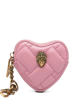 Kurt Geiger quilted heart bag charm - Pink