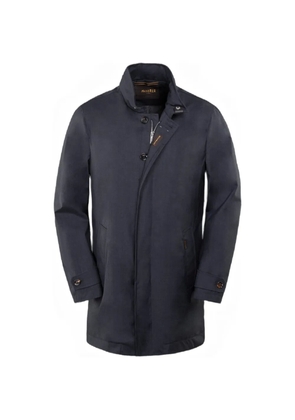 Moorer hooded zip-pocket duster coat - Grey