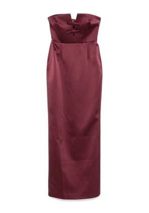 The New Arrivals Ilkyaz Ozel bow-detail maxi dress - Red