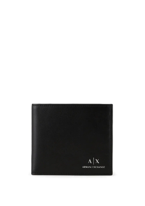 Armani Exchange logo-print bifold wallet - Black