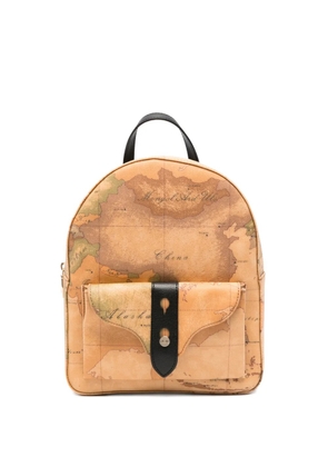 ALVIERO MARTINI 1° CLASSE map-print backpack - Neutrals
