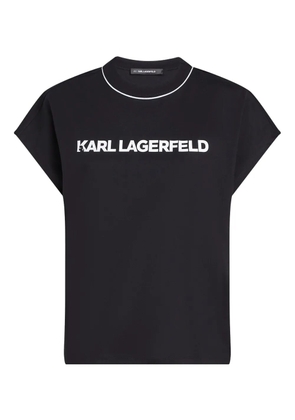 Karl Lagerfeld logo piping T-shirt - Black