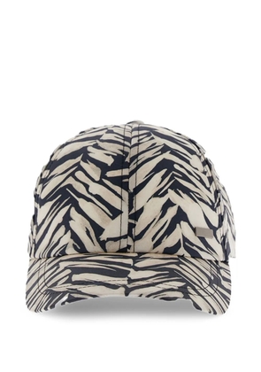 Herno zebra-print baseball cap - White