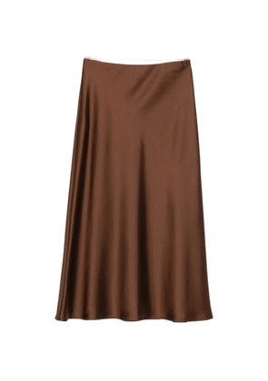IMPERIAL elasticated midi skirt - Brown