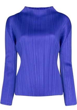 Pleats Please Issey Miyake Monthly Colours January plissé-effect top - Blue