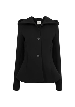 KHAITE hooded buttoned jacket - Black