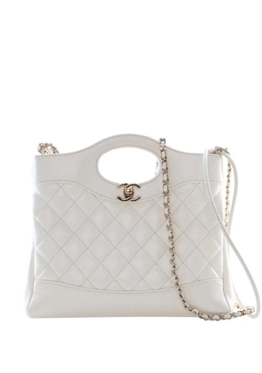 CHANEL Pre-Owned 2021-2025 Mini Calfskin 31 Shopping Bag satchel - White