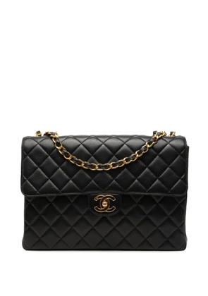 CHANEL Pre-Owned 1996-1997 Jumbo Classic Lambskin Single Flap shoulder bag - Black