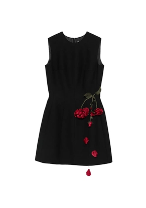 Cristina Savulescu The Coquette floral-appliqué mini dress - Black
