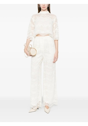 TWINSET lace trousers - White