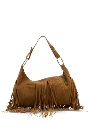 Vanessa Bruno Epaule fringed removable strap shoulder beg - Brown