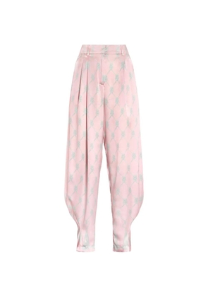Genny patterned pleated trousers - Pink