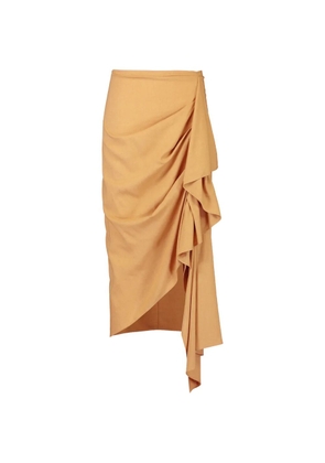 Michael Kors Collection Cascade ruffled midi skirt - Neutrals
