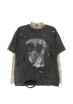 Andersson Bell layered distressed t-shirt - Grey