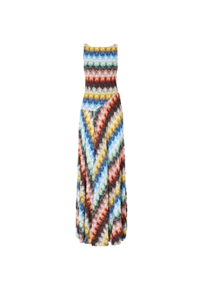 Missoni sleeveless printed maxi dress - Blue