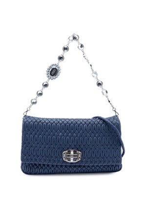 Miu Miu Pre-Owned 2010-2025 Matelasse Nappa Crystal Chain satchel - Blue