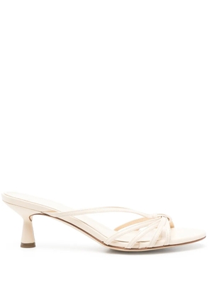 Aeyde 50mm leather sandals - Neutrals