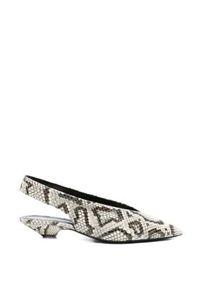 Sergio Rossi Beak slingback pointed pumps - Grey
