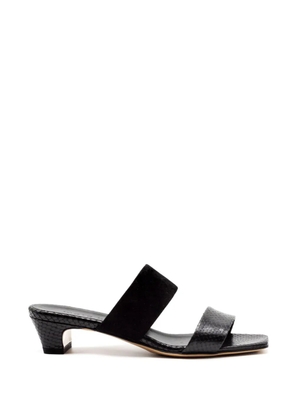 mara bini snakeskin-effect strap sandals - Black