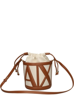 Armani Exchange drawstring-closure bucket bag - Neutrals